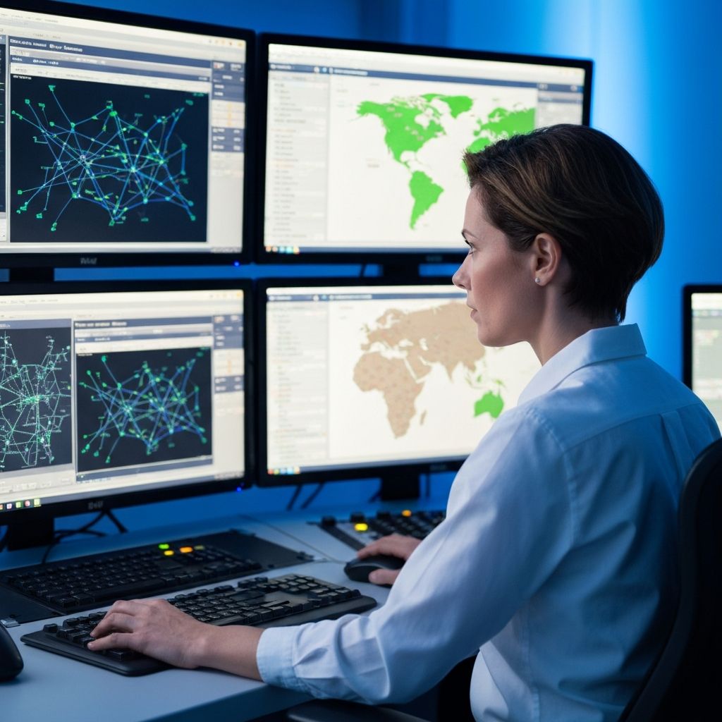 Network monitoring control room