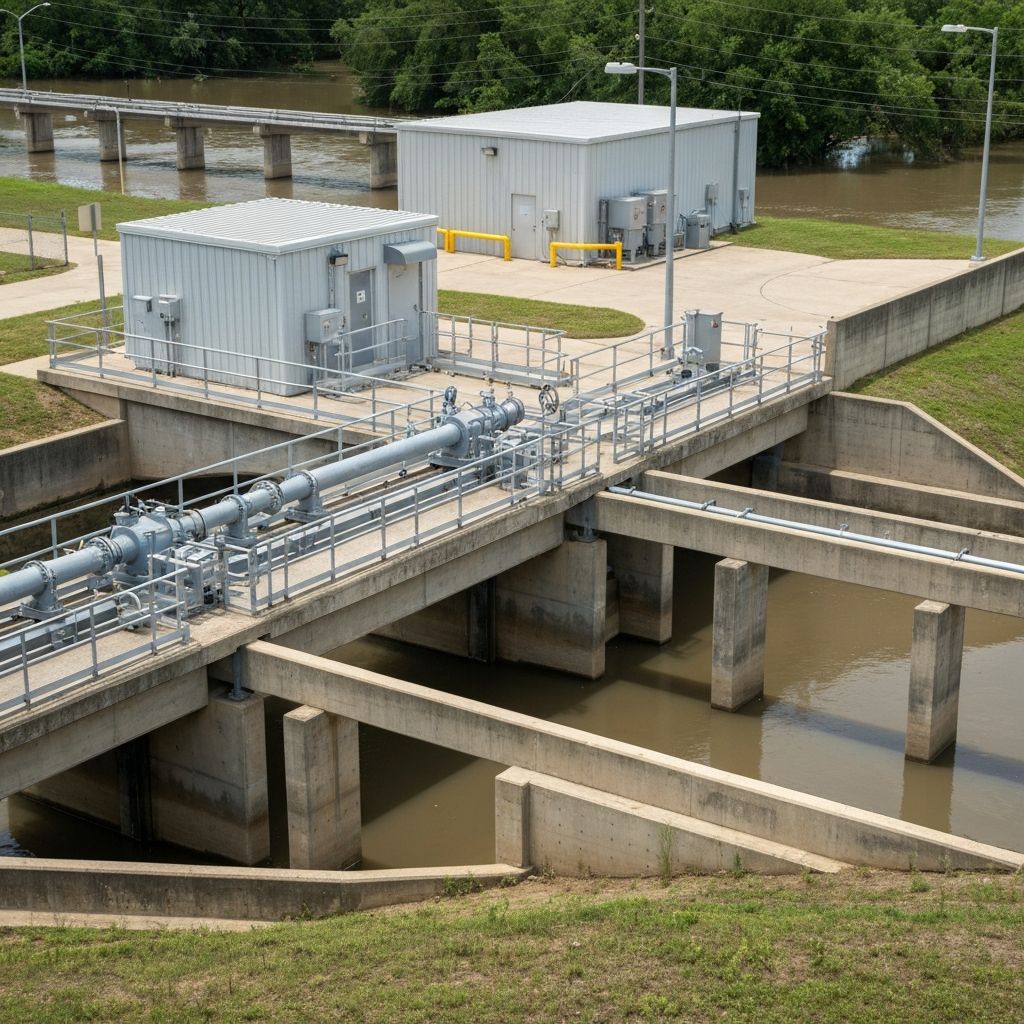 Critical infrastructure near waterway