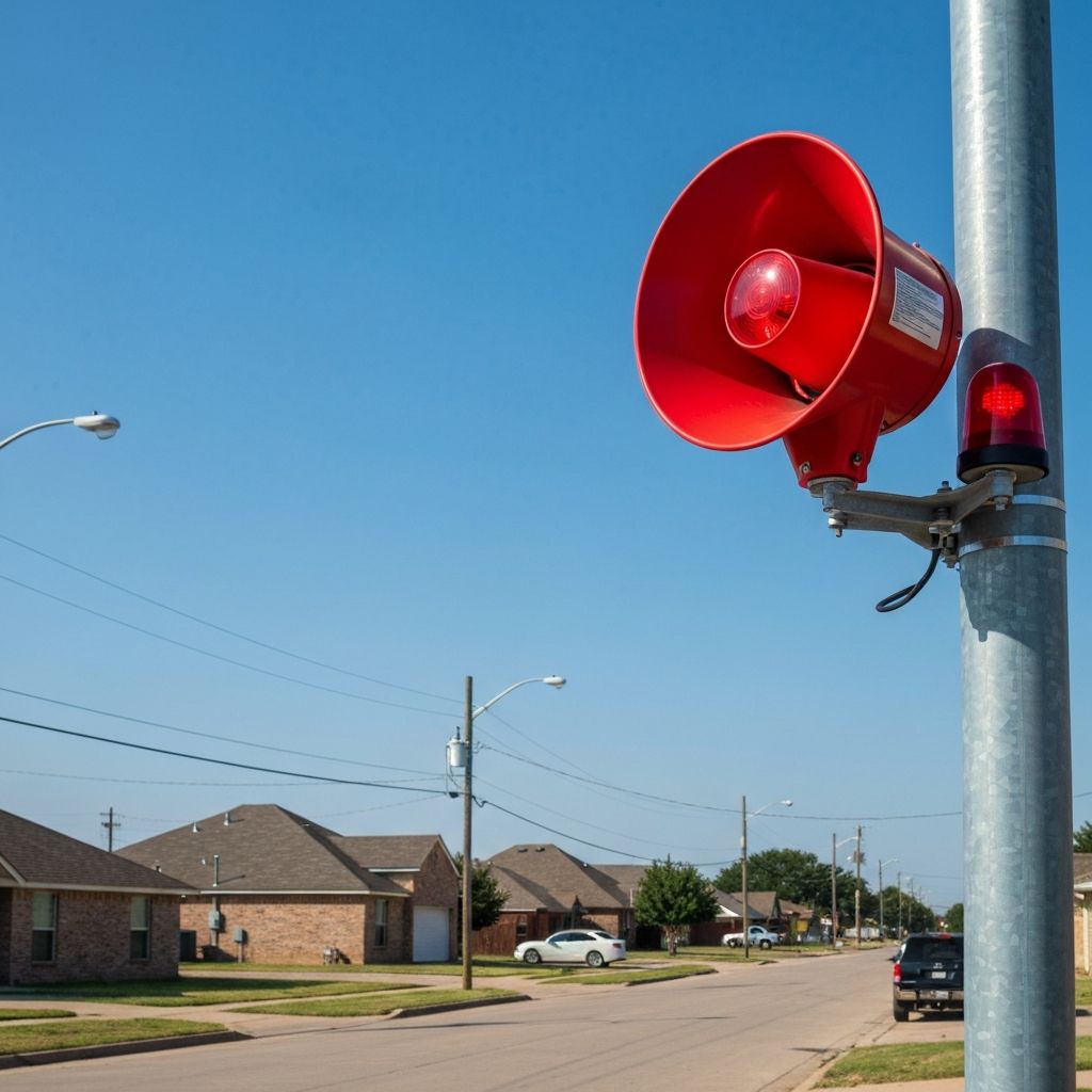 Outdoor warning siren system